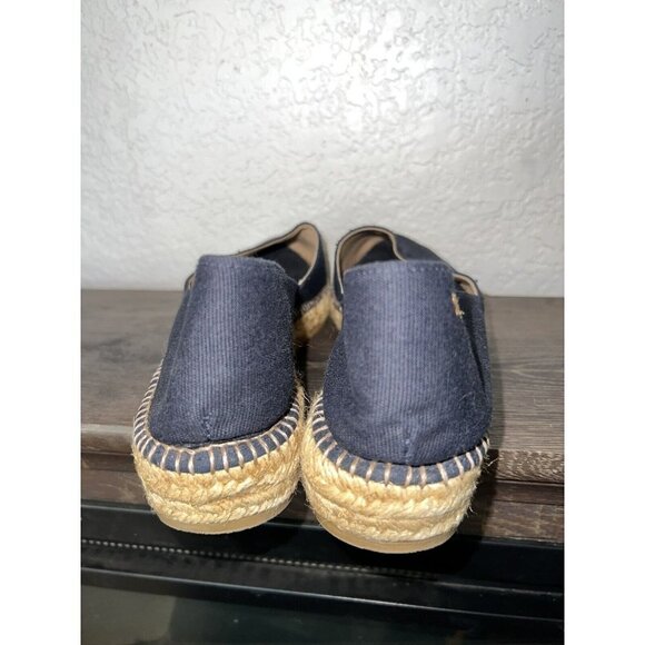 VISCATA BARCELONA Women's Espadrille Shoes Size 41 Canvas Slip On Navy Blue - Picture 8 of 9